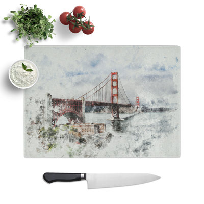 Golden Gate Bridge Vol.5 Watercolour Chopping Board