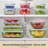 Pyrex Simply Store Tinted Glass Storage Containers, 5-Pack, Mixed Colors
