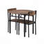 Modern 3-Piece Round Dining Table Set With Drop Leaf And 2 Chairs For Small Places