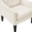 Chaise beige contemporaine avec structure en contreplaqué et tissu de revêtement texturé-242813956