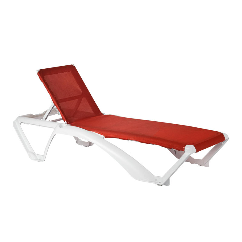 190cm Long Reclining Single Chaise, Red