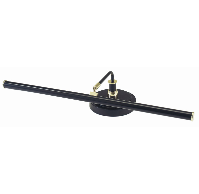 Piano Table Lamp, Black with Brass