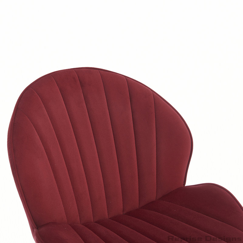Adjustable Barstools with Back and Footrest,Set of 2, Red