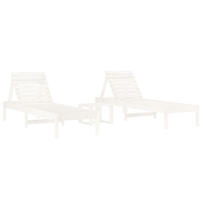 Hinson 199.5cm Long Reclining Pine Double Chaise, Beige