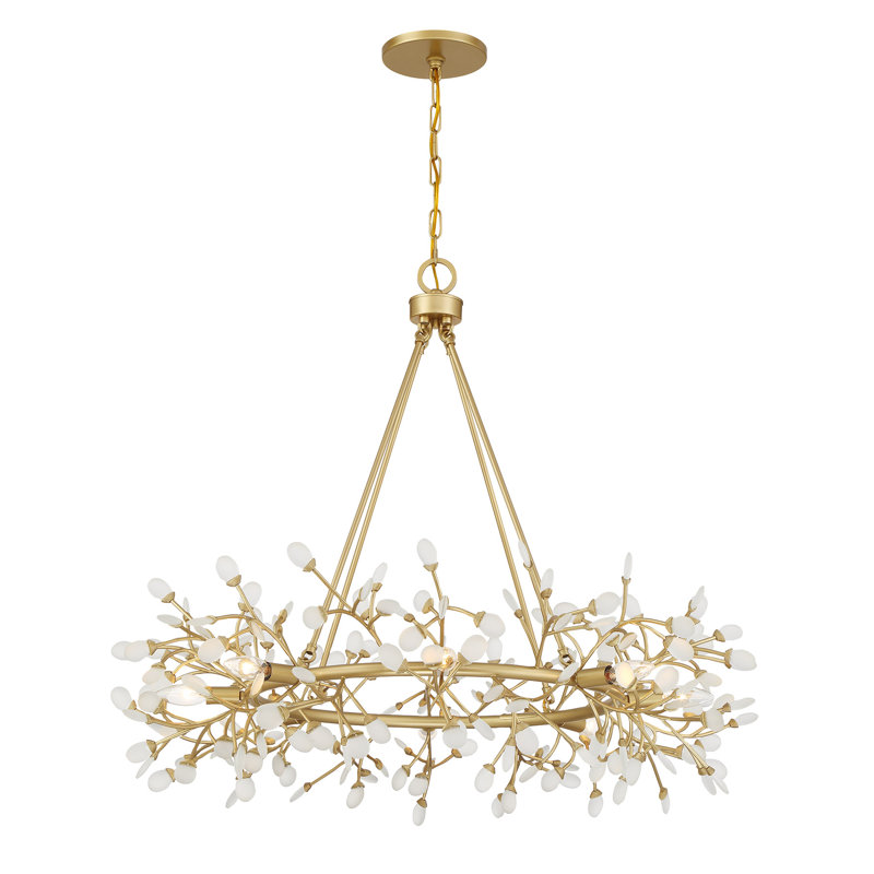 Once 8-Light Chandelier in Spun Gold by Breegan Jane