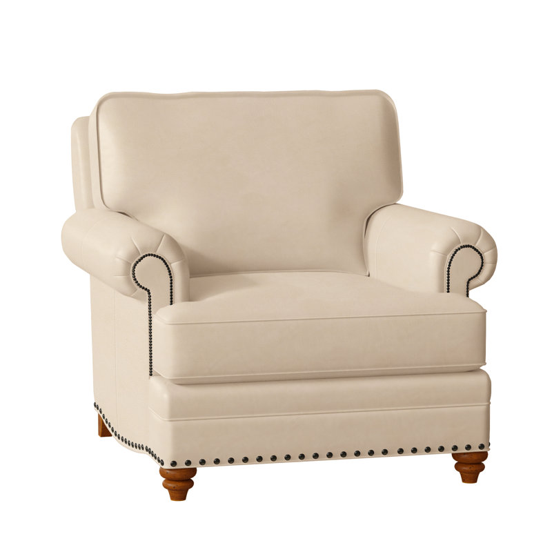 Carrado Leather Armchair, Aline Light Gray Stonewash Genuine Leather, New Classiques, Gunmetal