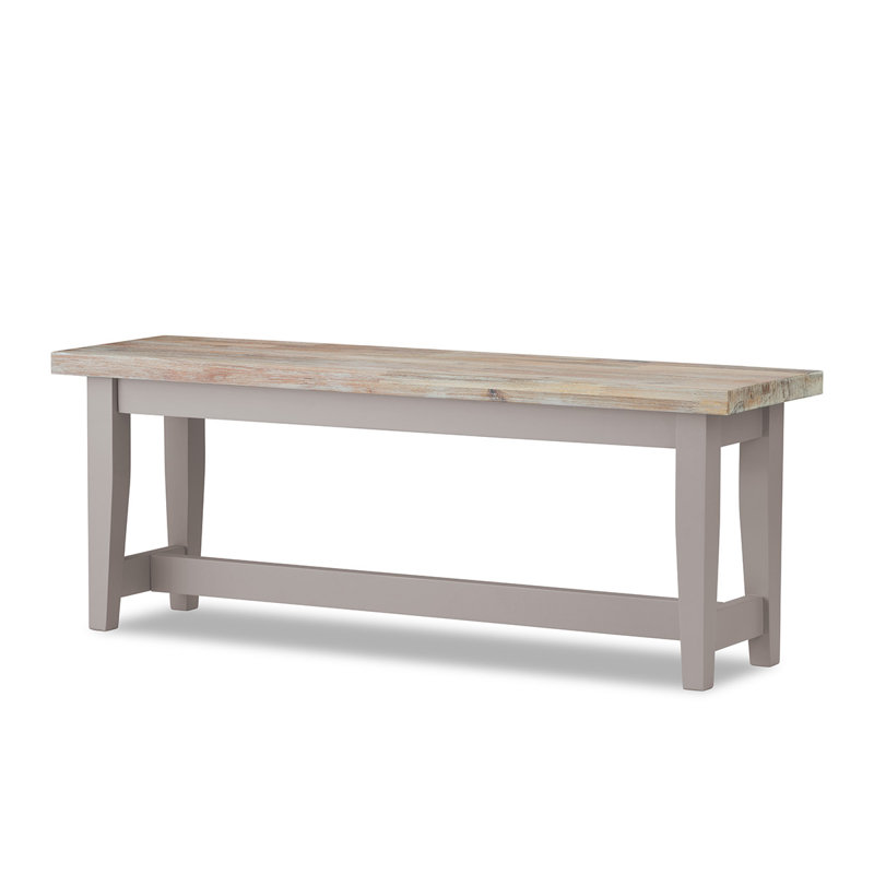 Doria Solid Wood Bench, Truffle, H44.8 x W120 x D32cm
