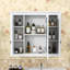Armoire de rangement murale avec tablettes réglables, rangement dissimulé et résistant à l'humidité-840824928