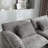 76.77" Chenille Loveseat With Ottoman-710105645