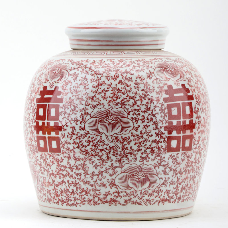 Handmade Porcelain China Ginger Jar
