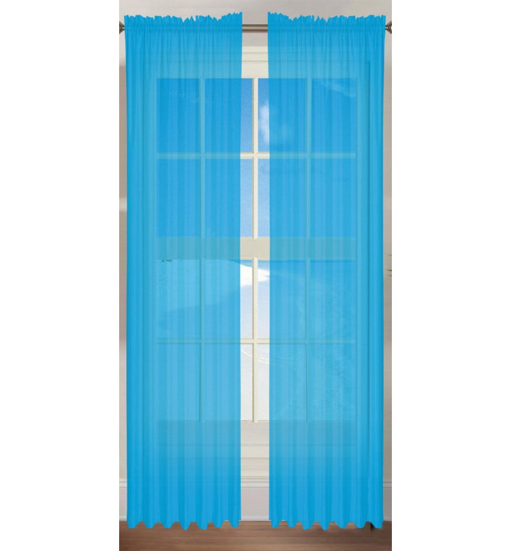 Ensemble de panneaux de rideau 2 pièces, Turquoise, 84" L x 40" W