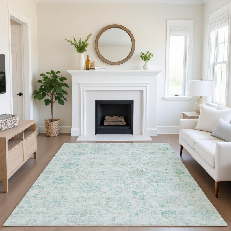 Tapis damassé de qualité supérieure Mayfield AMF1833, Rectangulaire 8 pi x 10 pi