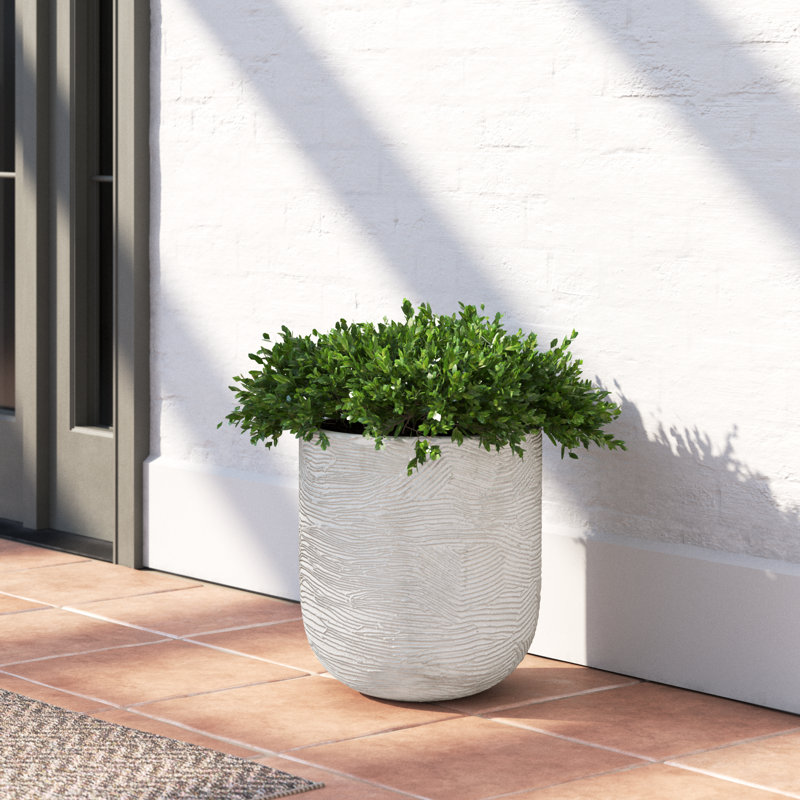 Atna Handmade Concrete Pot Planter, 16.5" H x 15.75" W x 15.75" D