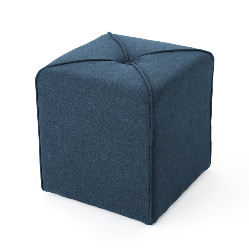 Tissu bleu marine - option de siège carré en forme de cube H 17 po x l 16,5 po x P 16,41 po x 17,4 po
