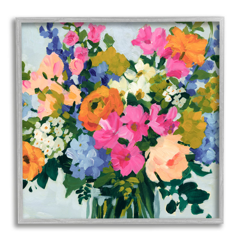 «Vivid Bouquet Blooms» par Victoria Barnes, Estampe numérique Farmhouse, H 24 po x l 24 po x P 1,5 po