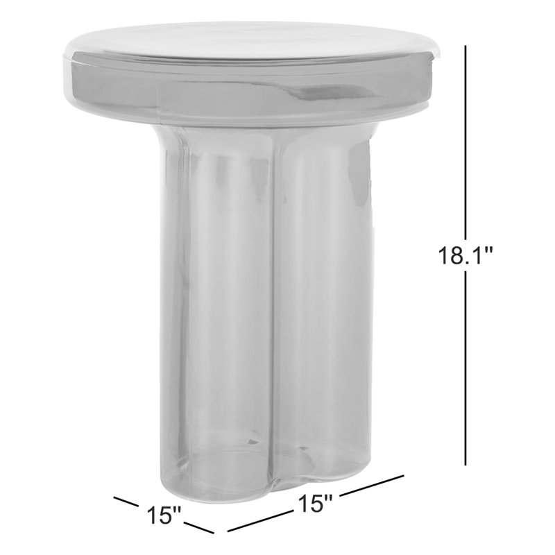 Padraic Glass End Table, Orange