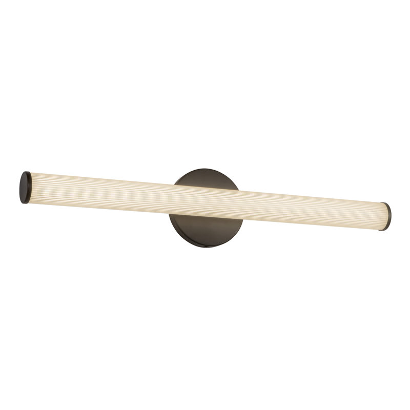 Vire 24-in Black dimmable LED Wall Sconce, Matte Black