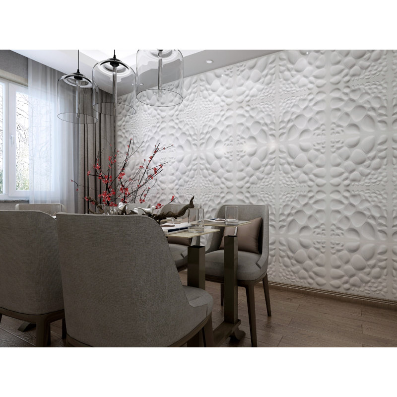 Falkirk Ross 19.7" x 19.7" 3D Wall Panel in White
