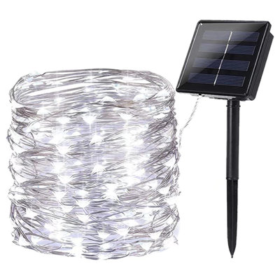 66 ft Solar Powered 200 LED String Light Holiday Decorations Outdoor Waterproof