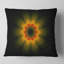 Coussin à imprimé floral psychédélique - fractale jaune-29463226-29463222
