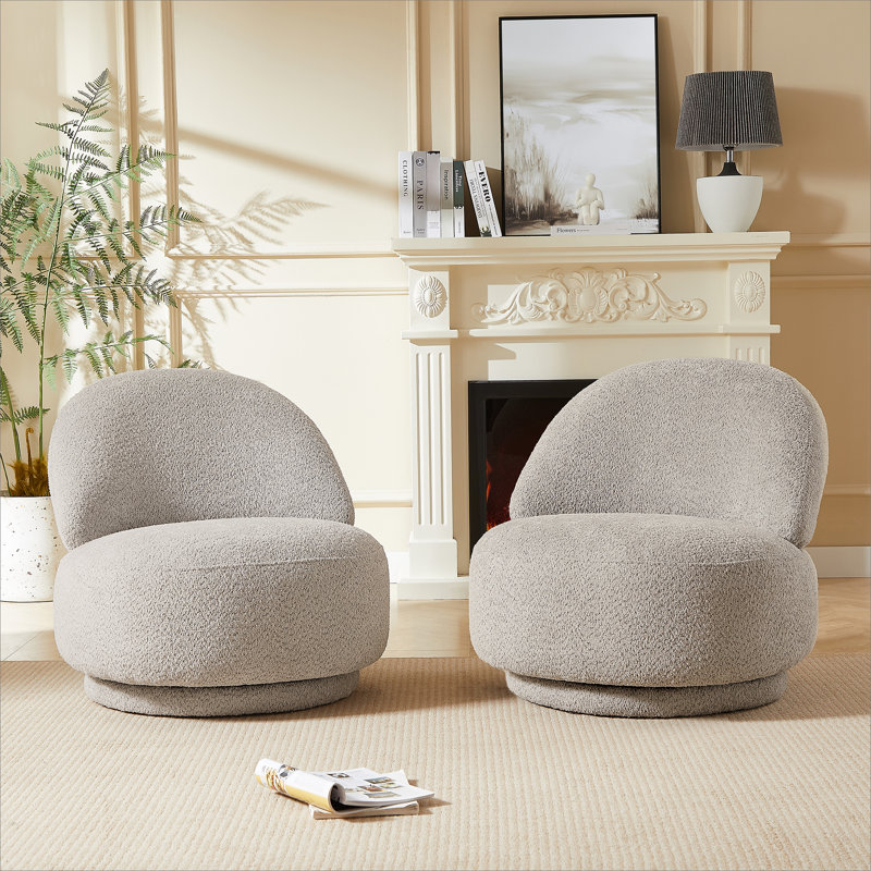 Chaise d'appoint pour le salon avec fonction pivotante, Gris clair