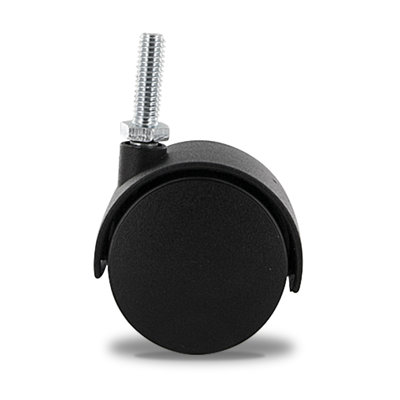 2 po Roulettes pivotantes en nylon noir avec roulettes Samson