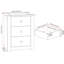 Tetteh 3 Drawer Bedside Table