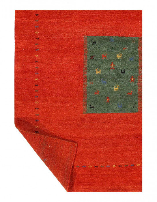 Tapis en laine d'agneau rectangulaire unique de 9 pi 11 po x 8 pi 2 po Larrissa