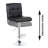 Swivel Upholstered Adjustable Height Counter Stool with Metal Frame