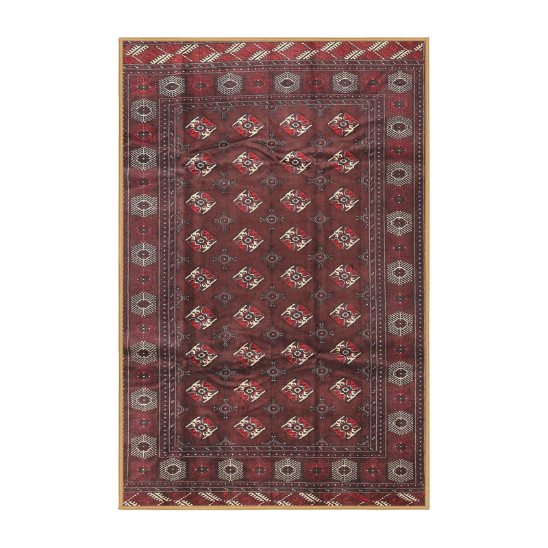 Tapis traditionnel rouge / brun Stegeman, Rectangle 2 pi x 3 pi