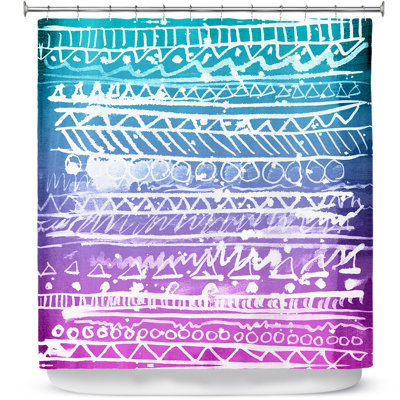 Pastel Ombre Aztec Single Shower Curtain