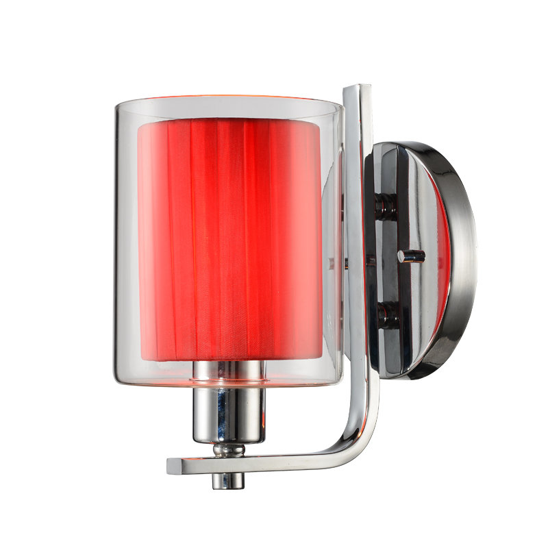 Pittsfield Armed Sconce, Opal, Chrome