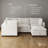 Somerdale Modern Upholstered Cloud Sectional With Ottoman-1386492516-1386492521