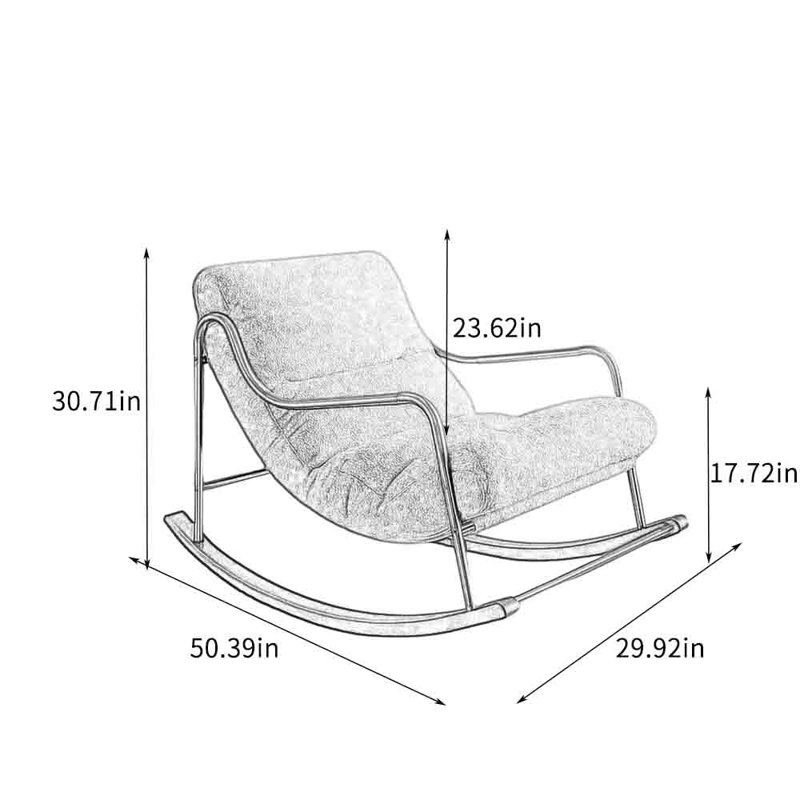Single Leisure Rocking Chair., Yellow