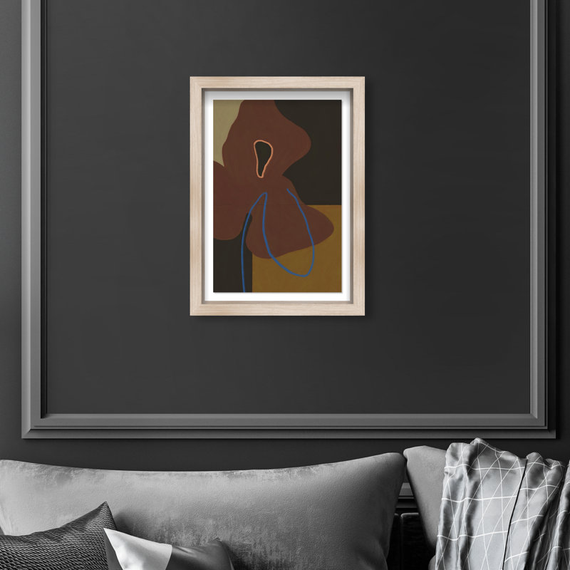 Moody Flowers II Print by Oliver Gal, 16.5" H x 11.5" W, Natural Oak Shadowbox