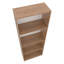 Bibliothèque en chêne naturel et blanc à 4 tablettes avec rangement ouvert