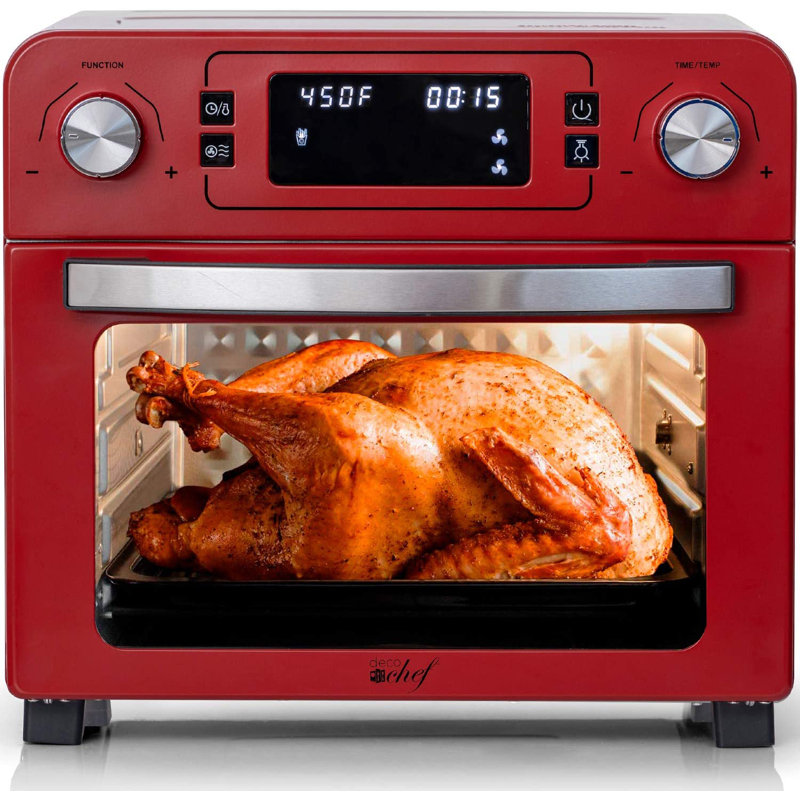 Deco Chef 22.7 Qt. Stainless Steel, Red
