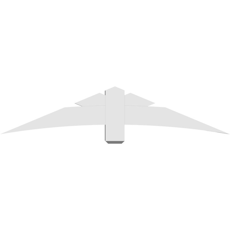 Support de pignon Alberta Alberta, H 15 po x l 72 po (pas 5/12), P 6 po x F 6 po, PVC