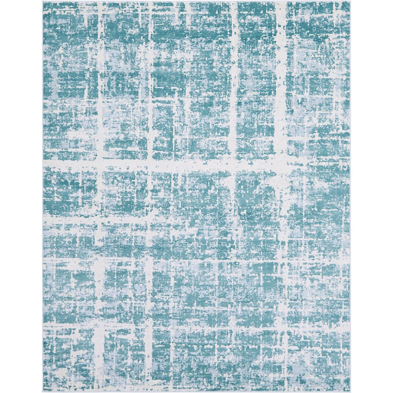 Tapis à motif géométrique vert Heights, Rectangle 9 pi x 12 pi