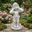 Hear No Evil Winged Statue chouette sculpture de jardin à l'épreuve des intempéries pour la cour extérieure de patio et la tablette intérieure