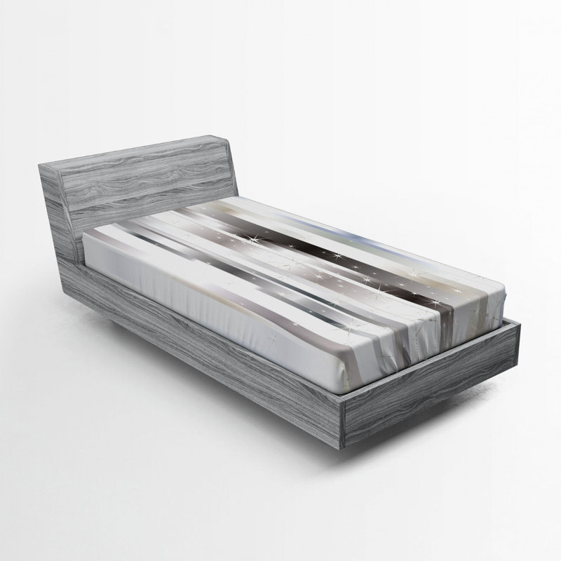 Microfiber Striped Fitted Sheet, Full Fitted Sheet