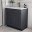 Armoire de salle de bain en bois massif prêt à assembler avec comptoir Shaker - comptoir non inclus-126347195