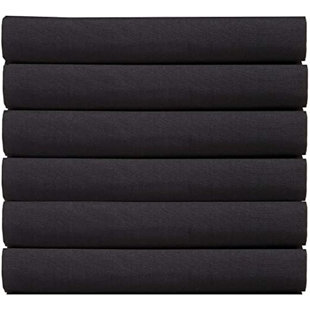 Ensemble de 6 draps-housses ajustables tout autour pour un ajustement parfait - draps 100% microfibre ultra douce et brossée deux fois