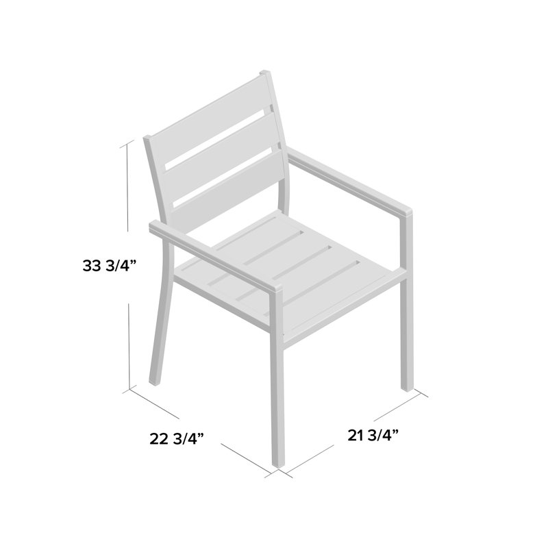 Chaise de patio empilable Adlan, Gris caillou doux