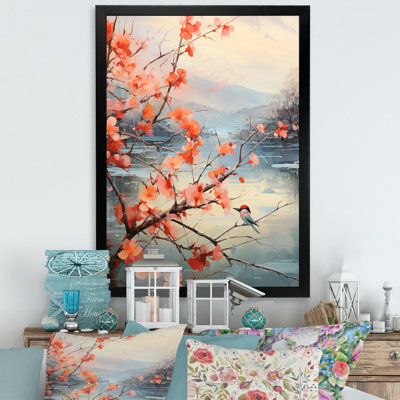 Été rose cerisier en fleurs III - Art mural cerisier en fleurs