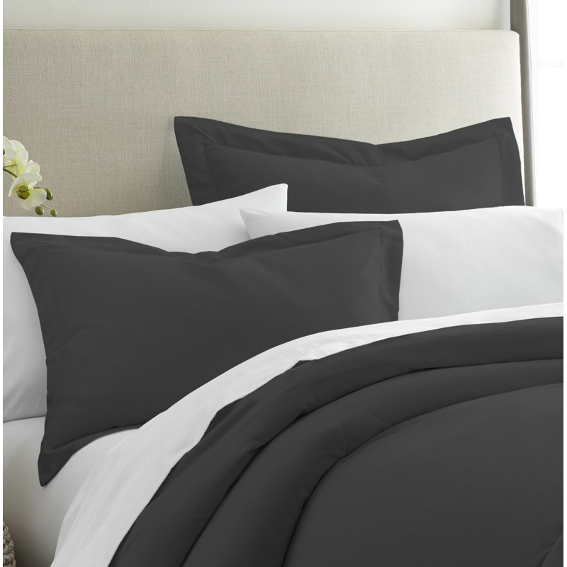 Ensemble de 2 taies d'oreiller en microfibre ultra douce, Standard, Noir
