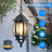 1-Light Black Adjustable Outdoor Hanging Lantern for Porch, Garden, Patio
