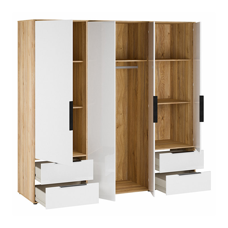 ORKNEY 4 Door Manufactured Wood Wardrobe