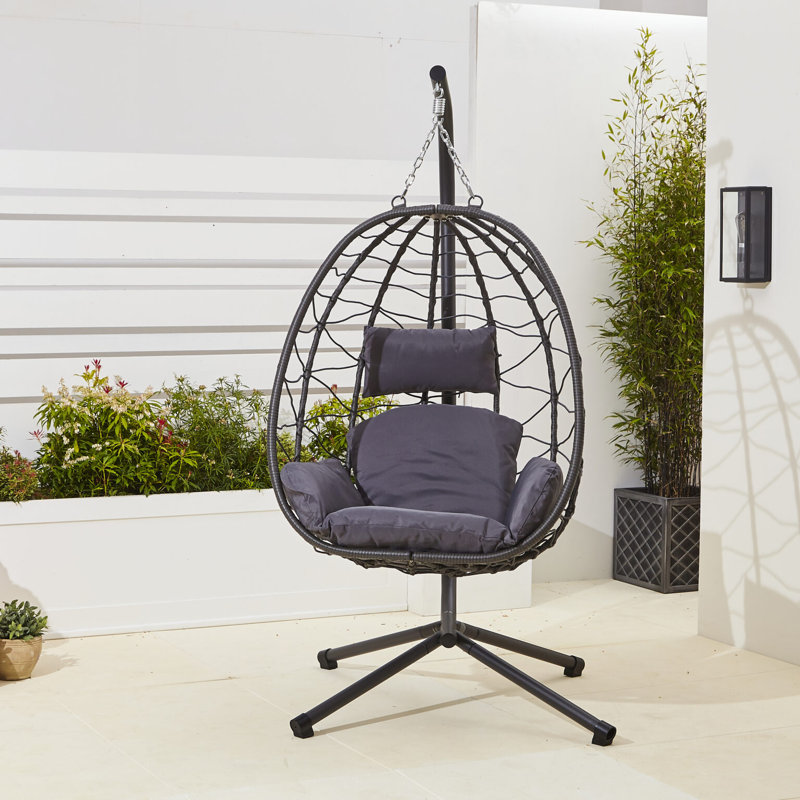 Royale Egg Chair with Stand, Grey