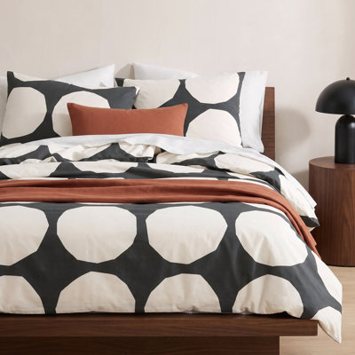 Marimekko Kivet Grey Cotton Duvet Cover Set